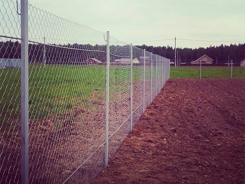 Забор из сетки серый для участка