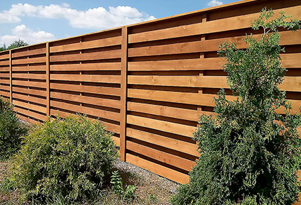 Забор деревянный горизонтальный 1,7 м