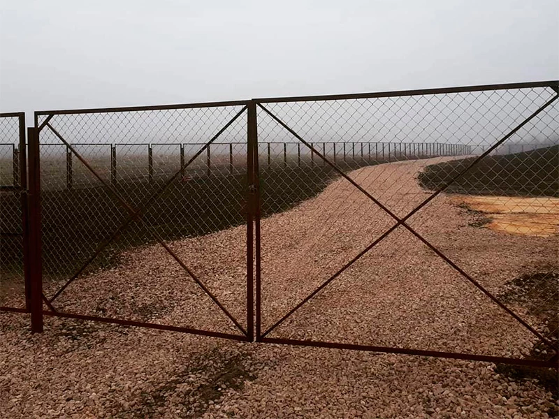 Забор сетка коричневый с воротами